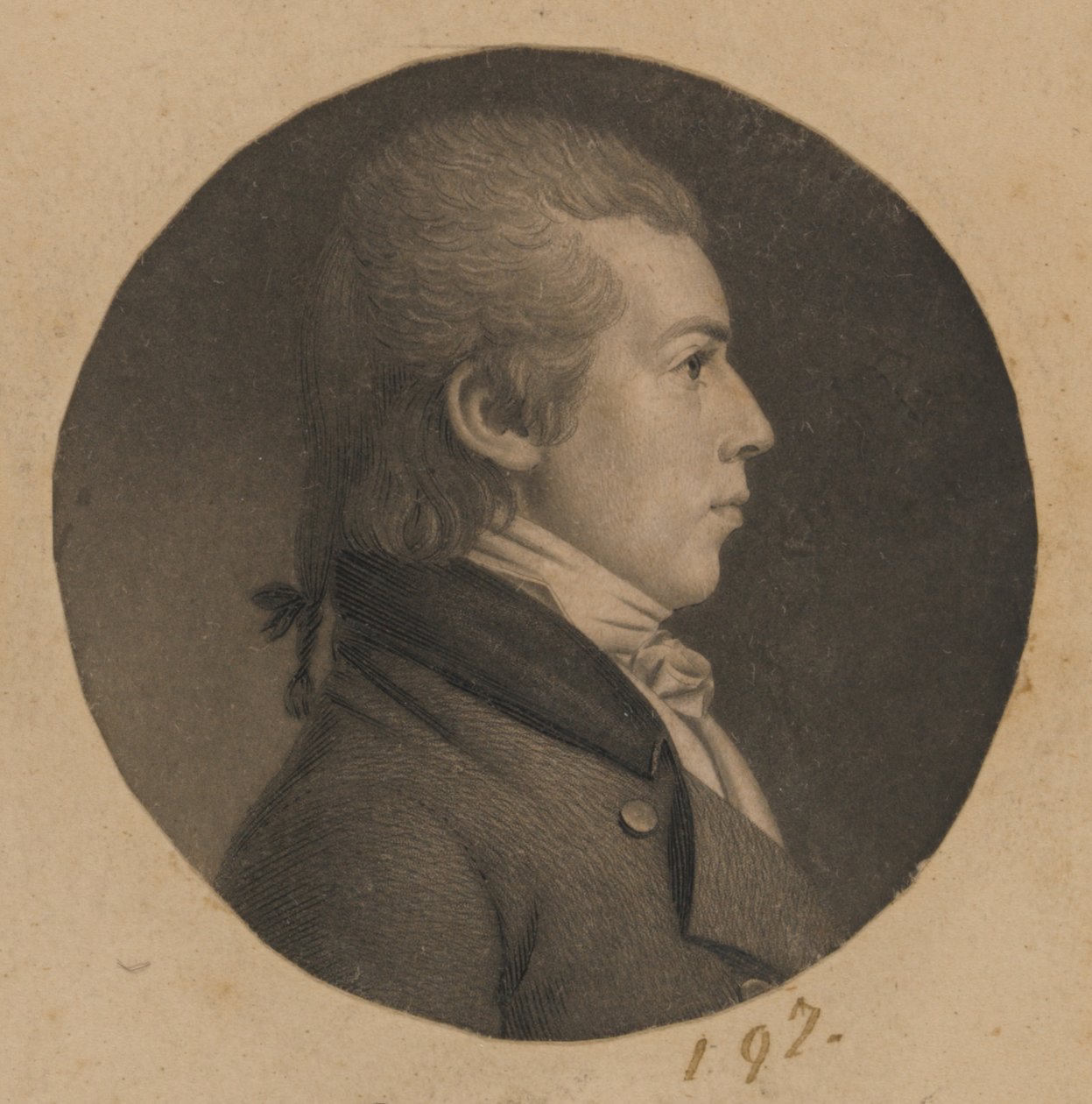 Nieznany mężczyzna autorstwa Charles Balthazar Julien Févret de Saint-Mémin
