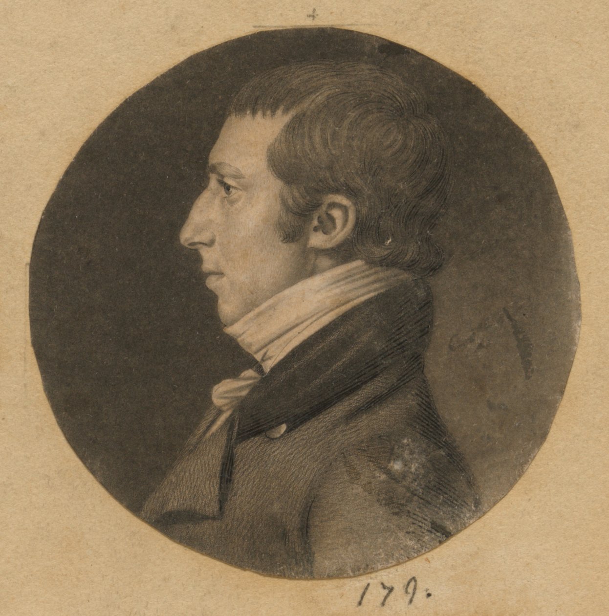 Niezidentyfikowany mężczyzna autorstwa Charles Balthazar Julien Févret de Saint-Mémin