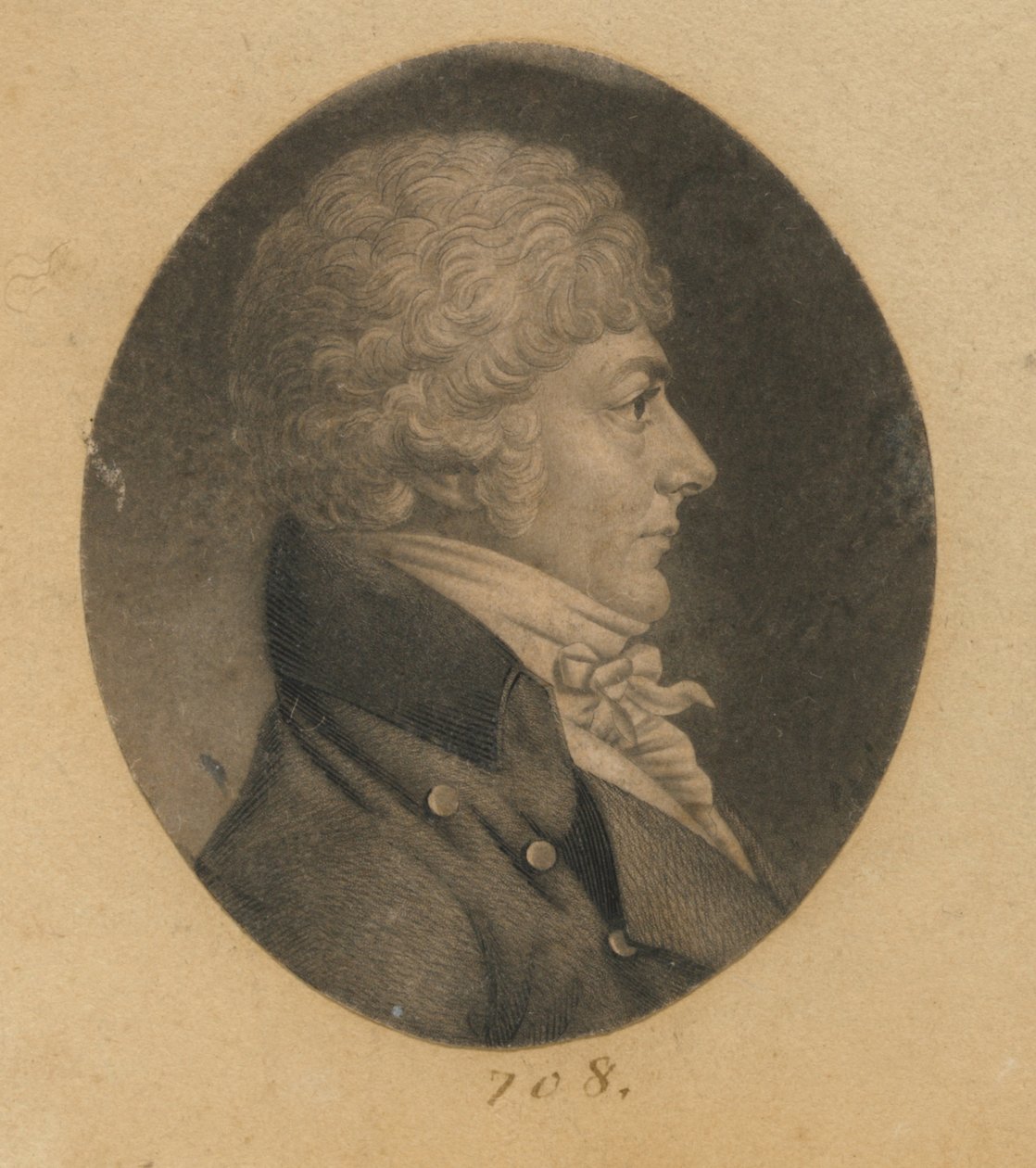 Niezidentyfikowany mężczyzna autorstwa Charles Balthazar Julien Févret de Saint-Mémin