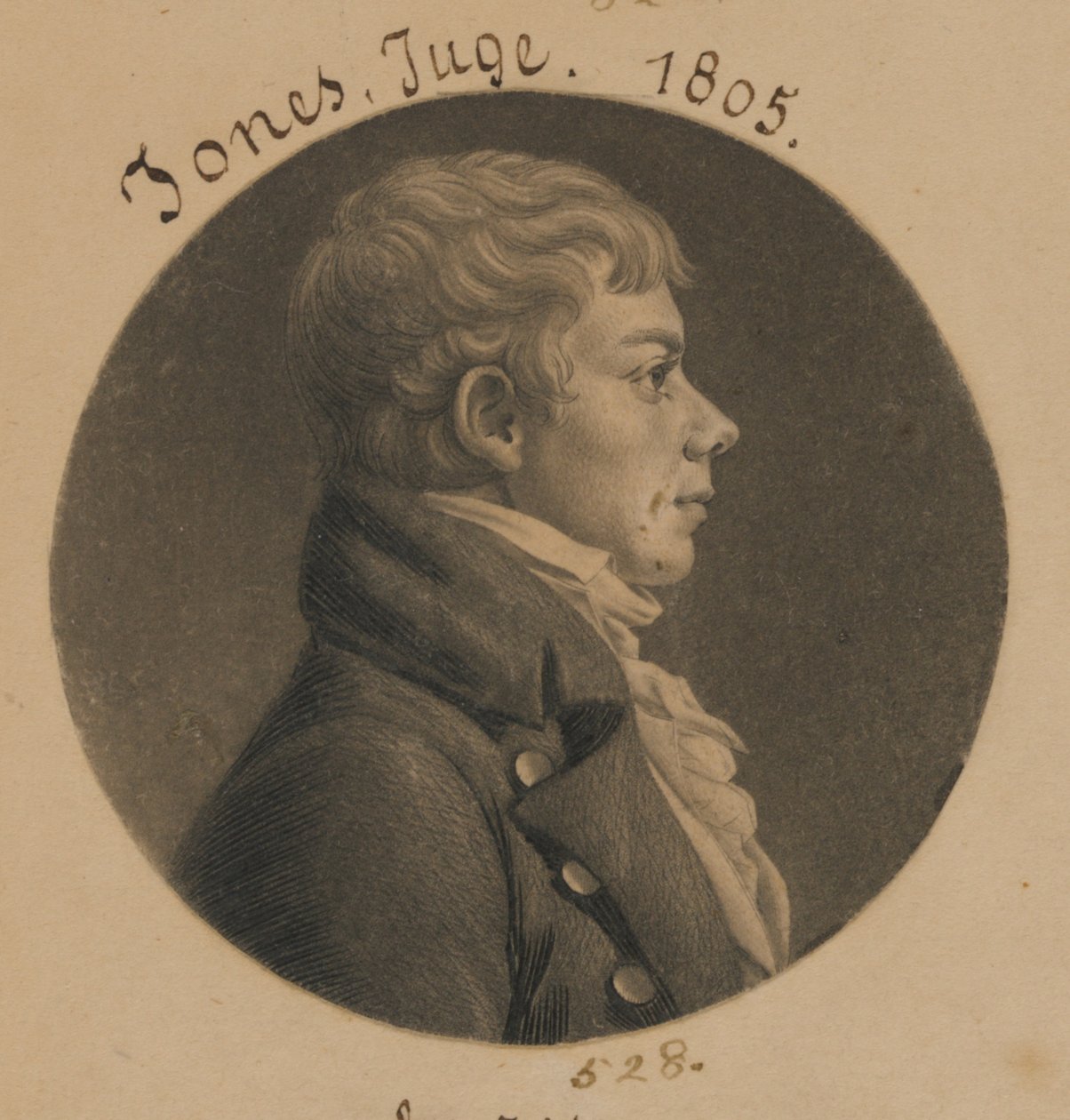 Walter Jones autorstwa Charles Balthazar Julien Févret de Saint-Mémin