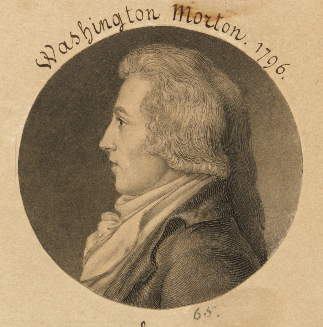 Washington Morton autorstwa Charles Balthazar Julien Févret de Saint-Mémin