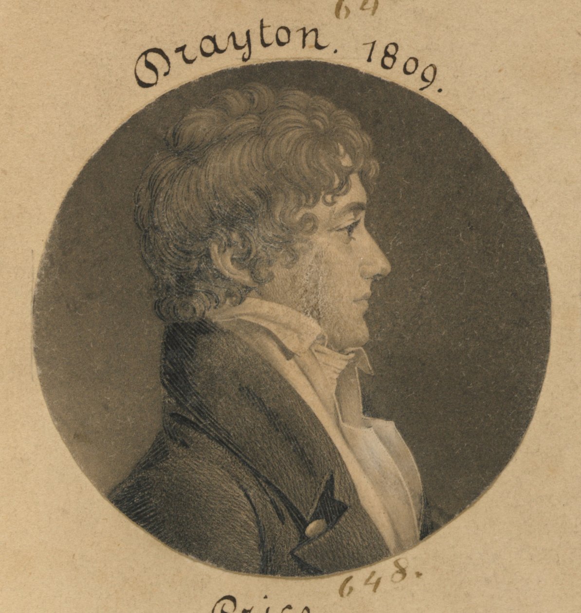William Drayton autorstwa Charles Balthazar Julien Févret de Saint-Mémin