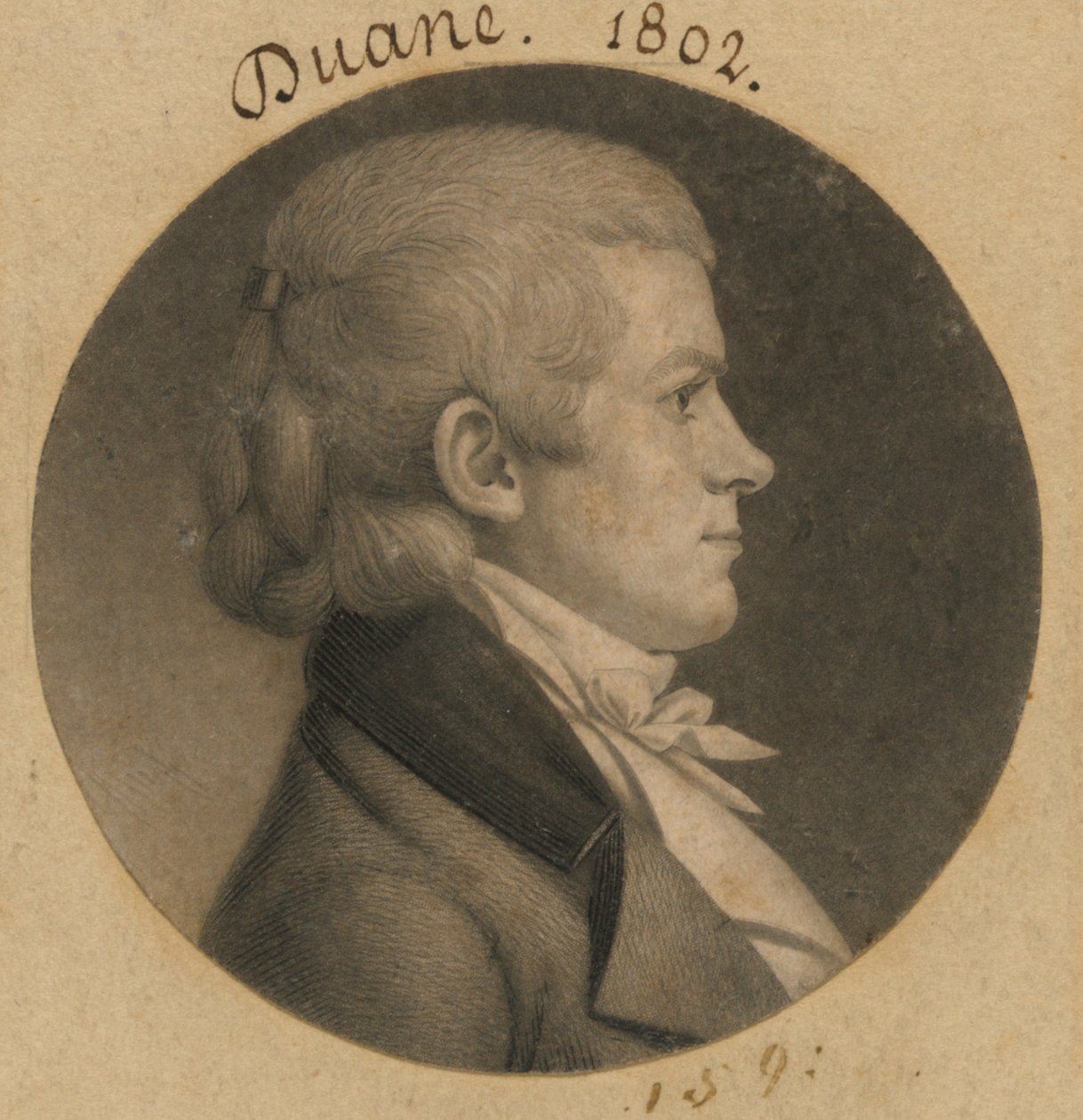 William Duane autorstwa Charles Balthazar Julien Févret de Saint-Mémin