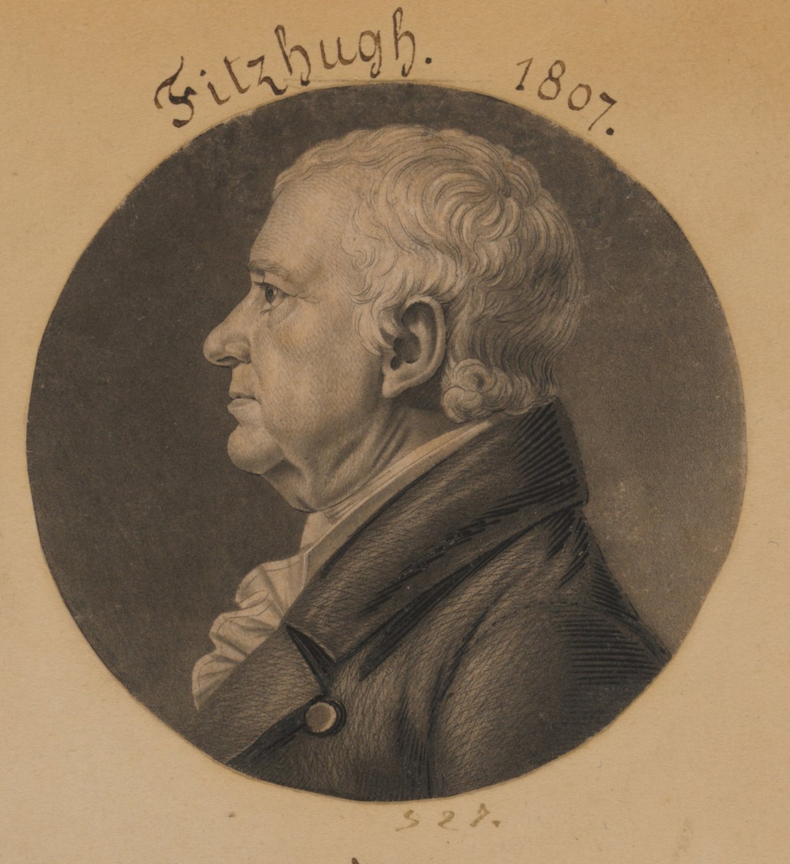 William Fitzhugh autorstwa Charles Balthazar Julien Févret de Saint-Mémin