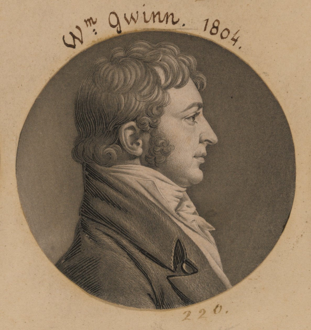 William Gwynn autorstwa Charles Balthazar Julien Févret de Saint-Mémin