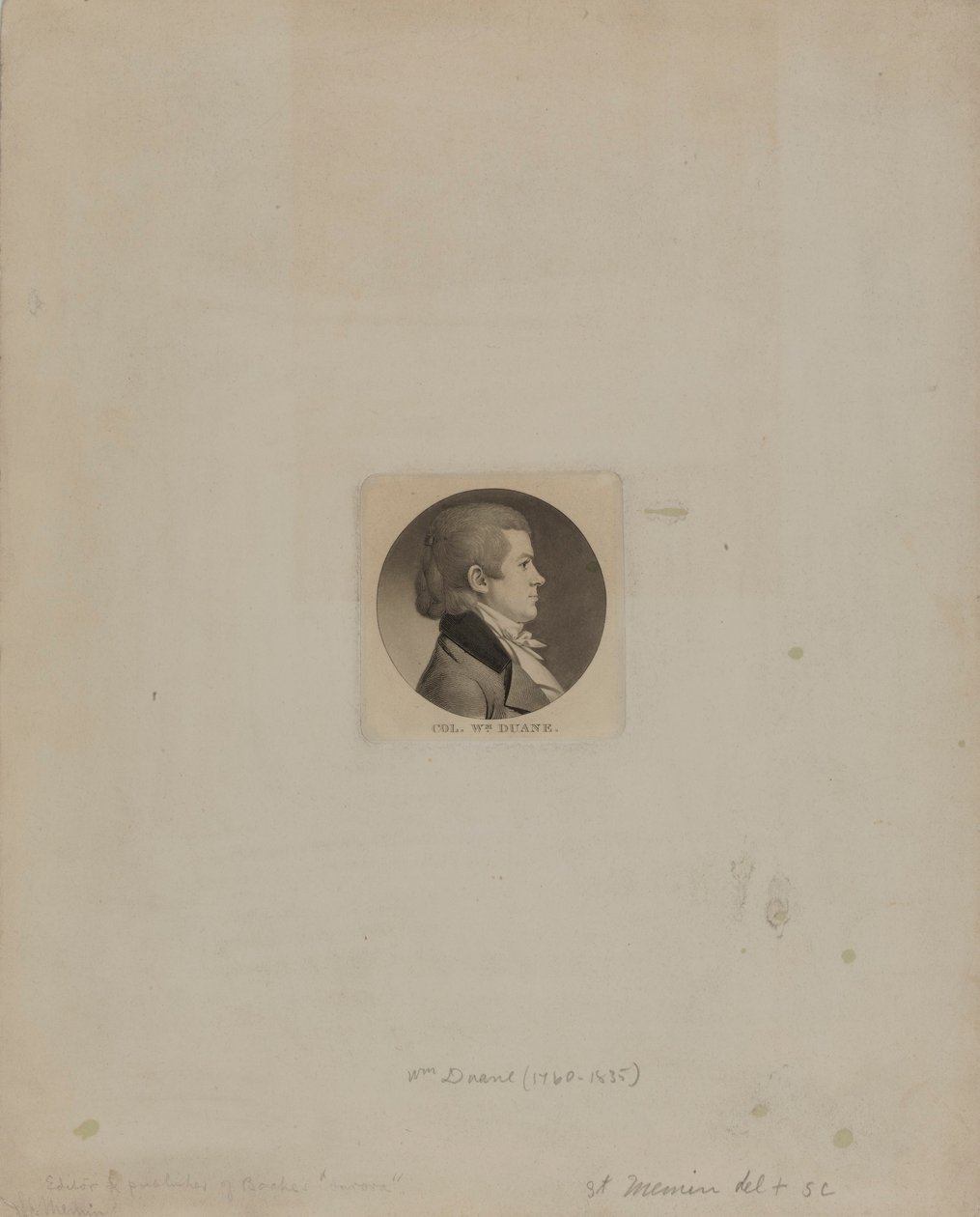 Col. Wm. Duane autorstwa Charles Balthazar Julien Févret de Saint Mémin