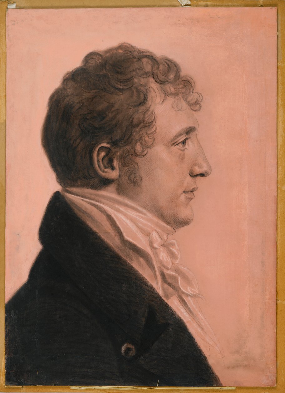 James Alexander Fulton z Góry Erin, ok. 1808 (węgiel, biała kreda i pastelowa kredka bistre na papierze leżał na pokładzie) autorstwa Charles Balthazar Julien Févret de Saint Mémin
