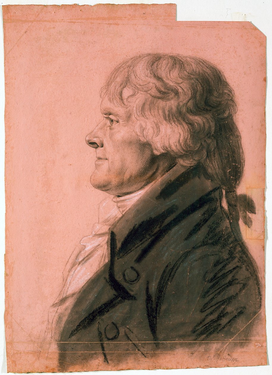 Portret Thomasa Jeffersona autorstwa Charles Balthazar Julien Févret de Saint Mémin