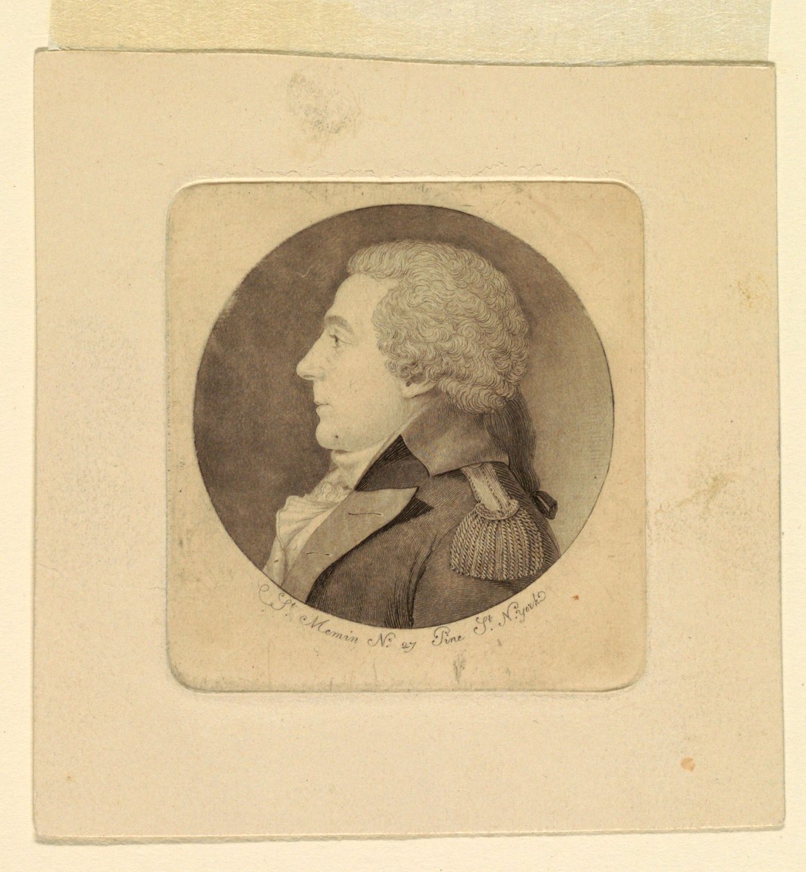 Portret młodego mężczyzny autorstwa Charles Balthazar Julien Févret de Saint Mémin
