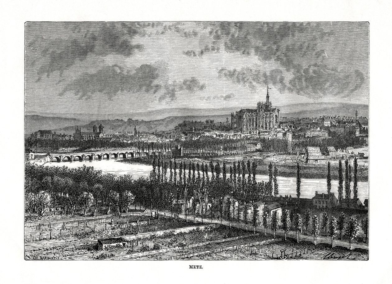 Metz, Francja, XIX w. autorstwa Charles Barbant