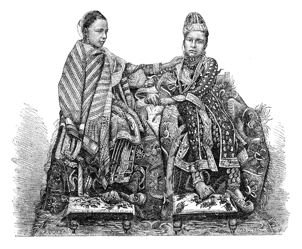 Księżniczka Bhopalu, Indie, 1895. autorstwa Charles Barbant