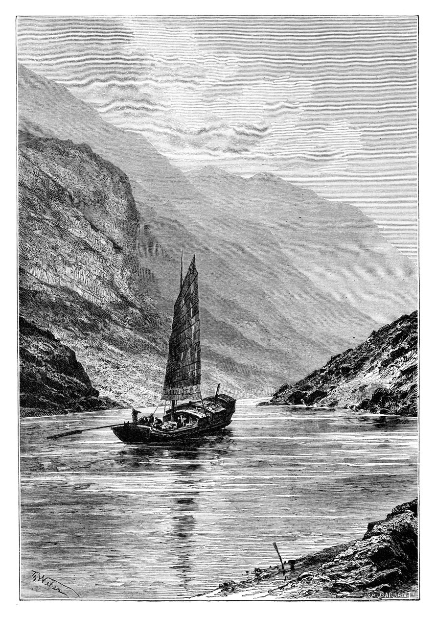 Górna Jangcy, Chiny, 1895. autorstwa Charles Barbant