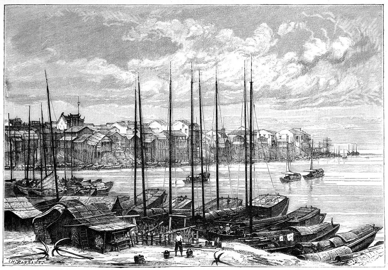 Wuhan, Chiny, 1895. autorstwa Charles Barbant