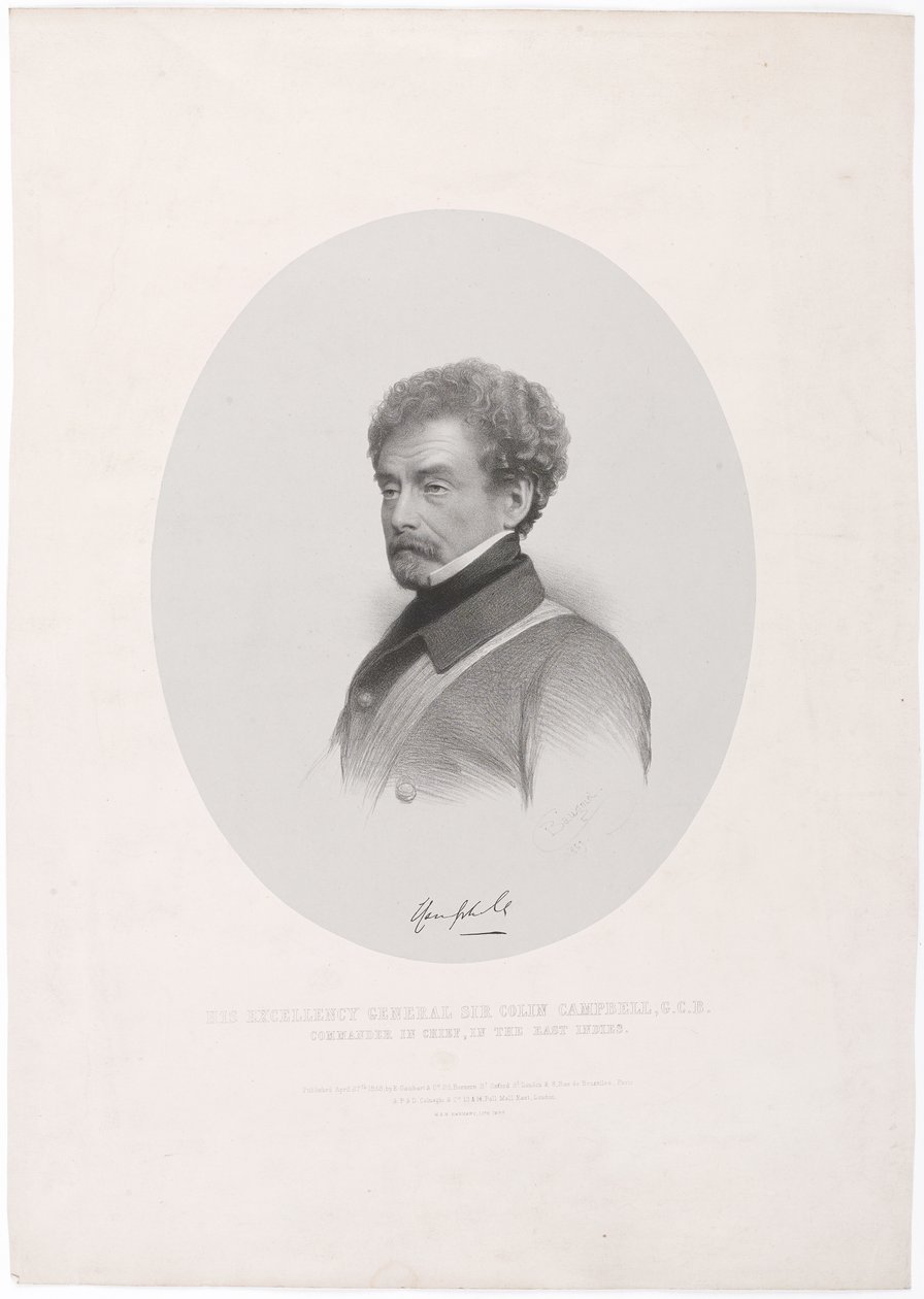 „Jego Ekscelencja Generał Sir Colin Campbell Naczelny Dowódca GCB w Indiach Wschodnich” autorstwa Charles Baugniet