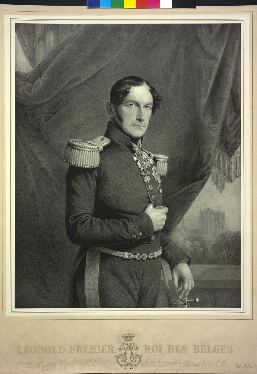 Król Belgów Leopold I (litografia) autorstwa Charles Baugniet