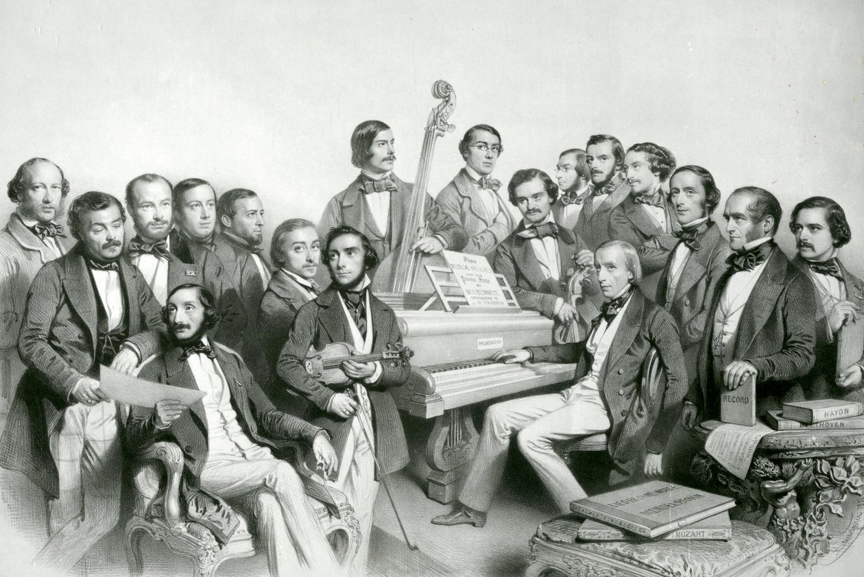 Unia Muzyczna, wyd. przez Hanharta, 1851 autorstwa Charles Baugniet