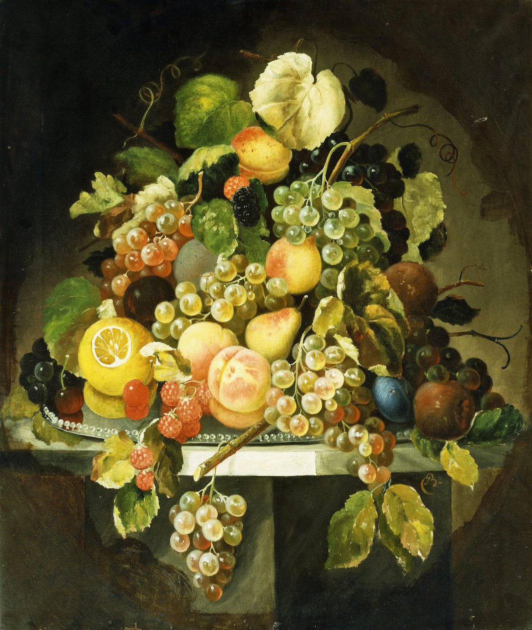 Martwa natura z owocami, autorstwa Charles Baum