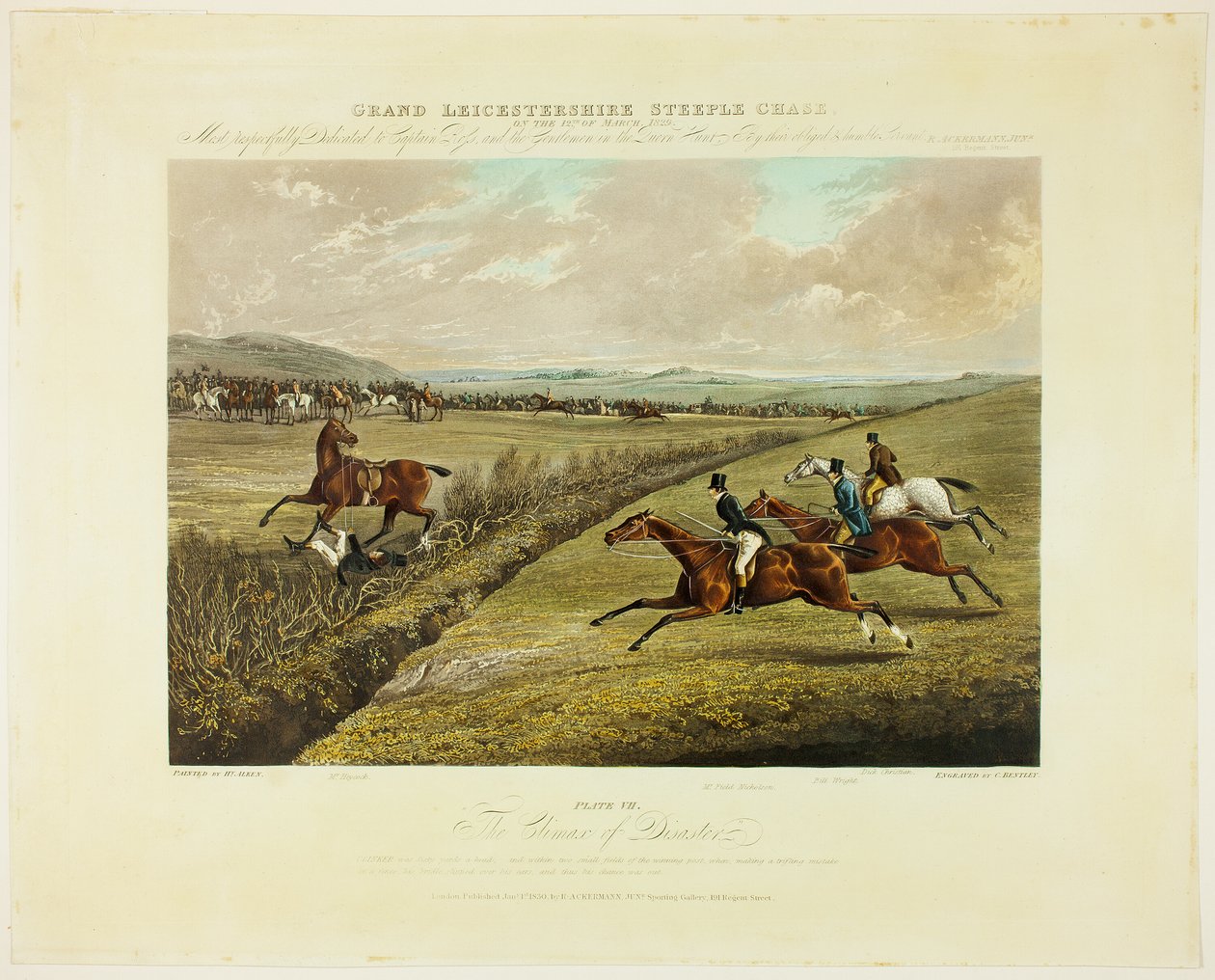 Climax of Disaster, z Grand Leicestershire Steeplechase autorstwa Charles Bentley