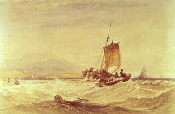 Donegal Bay, c.1841 (akwarela) autorstwa Charles Bentley