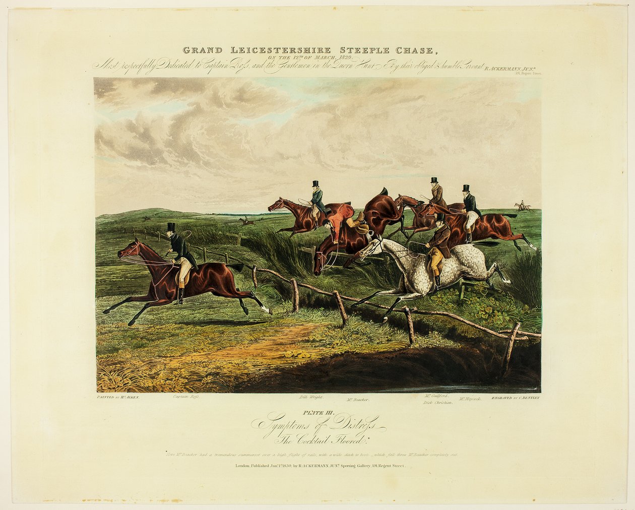 Symptomy niepokoju, od The Grand Steeplechase Over Leicestershire autorstwa Charles Bentley