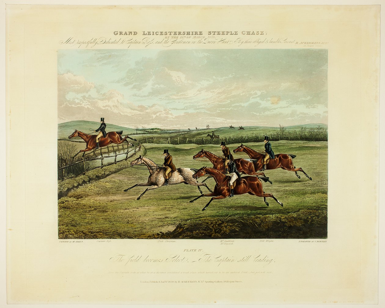 The Field becomes Select, od The Grand Steeplechase przez Leicestershire autorstwa Charles Bentley