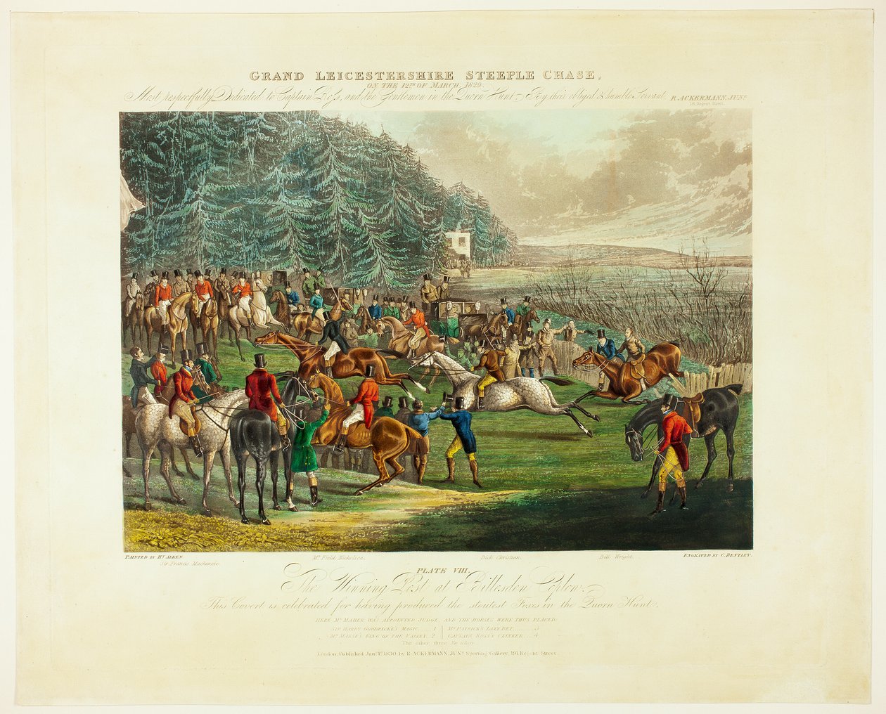 The Winning Post, z wielkiej gonitwy przez Leicestershire autorstwa Charles Bentley