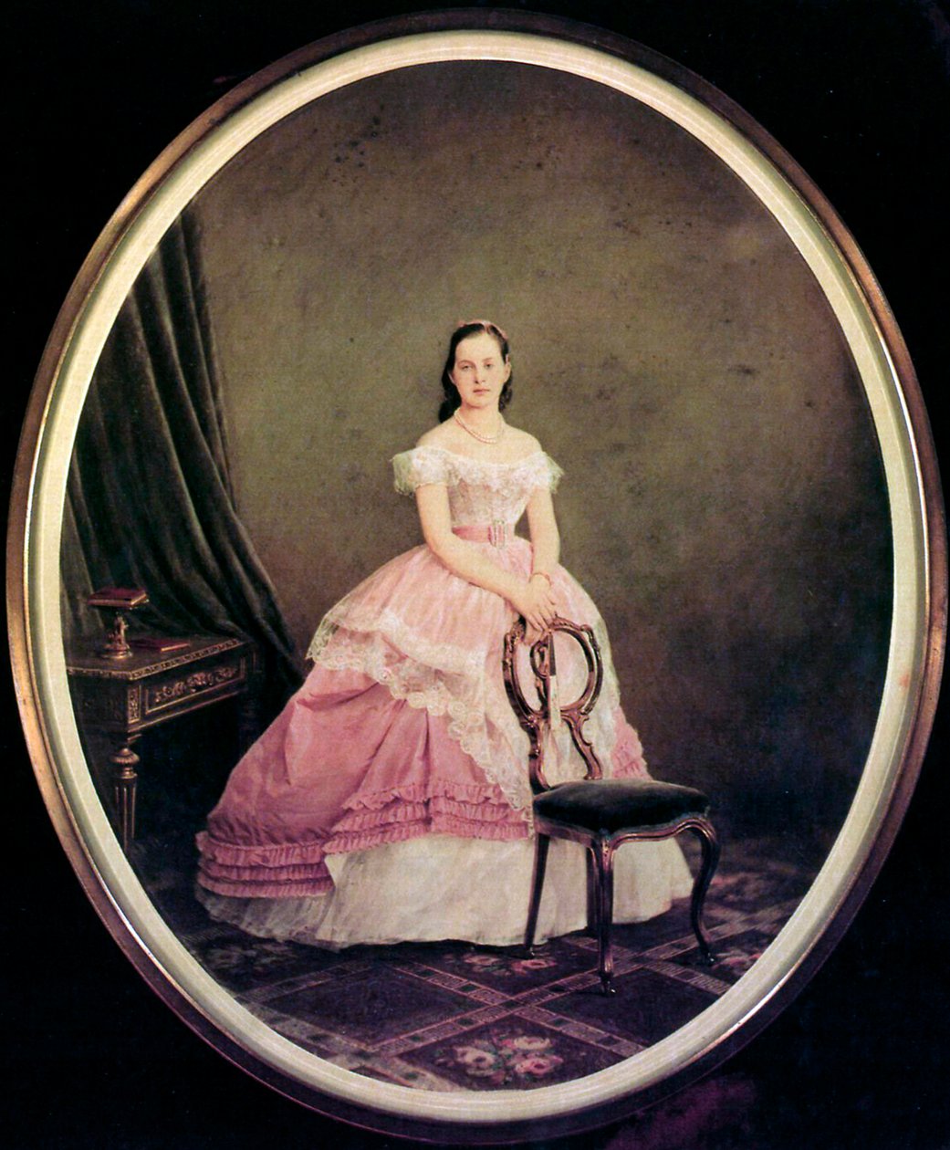 Portret wielkiej księżnej Marii Aleksandrowny Rosji, 1853-1920, 1860-1870 autorstwa Charles Bergamasco