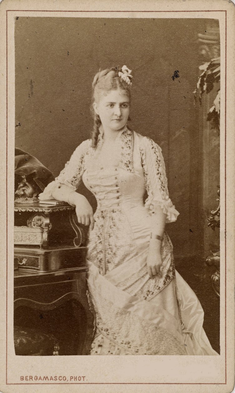 Portret śpiewaczki operowej Caroline Salli Caroline Louise de Septavaux 1880. autorstwa Charles Bergamasco