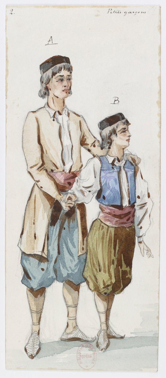 Holmès - Czarna góra - kostiumy zaprojektowane przez Charlesa Bianchiniego - 02. Mali chłopcy autorstwa Charles Bianchini