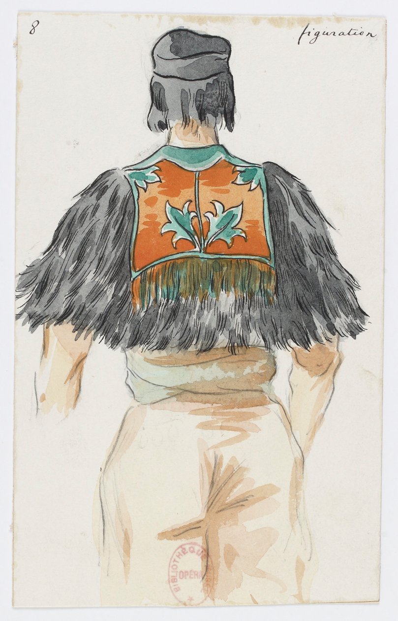 Holmès - Czarna góra - kostiumy zaprojektowane przez Charlesa Bianchiniego - 08a. Figuracja autorstwa Charles Bianchini