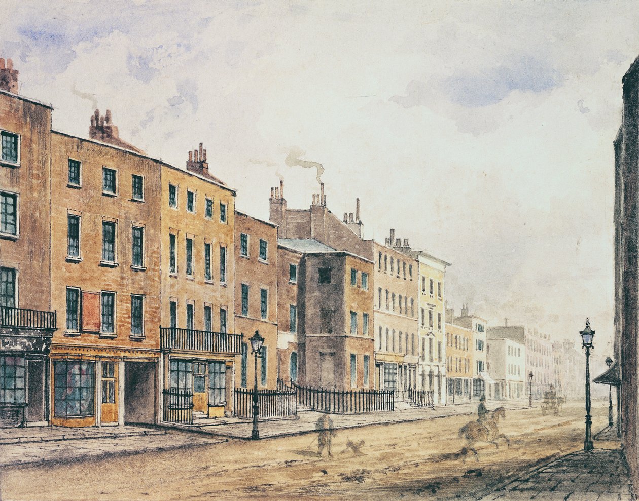 Widok na Marylebone High Street, 1848 autorstwa Charles Bigot