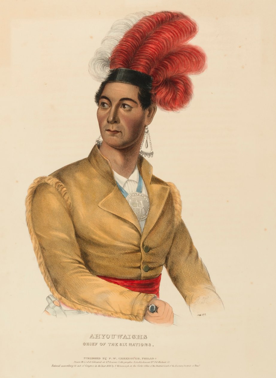 AHYOUWAIGHS. WÓDZ SZEŚCIU NARODÓW, z Historii plemion indiańskich Ameryki Północnej autorstwa Charles Bird King