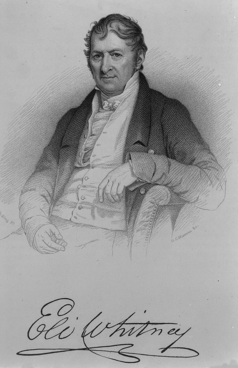 Eli Whitney, grawerowane przez DC Hinmana, 1846 autorstwa Charles Bird King