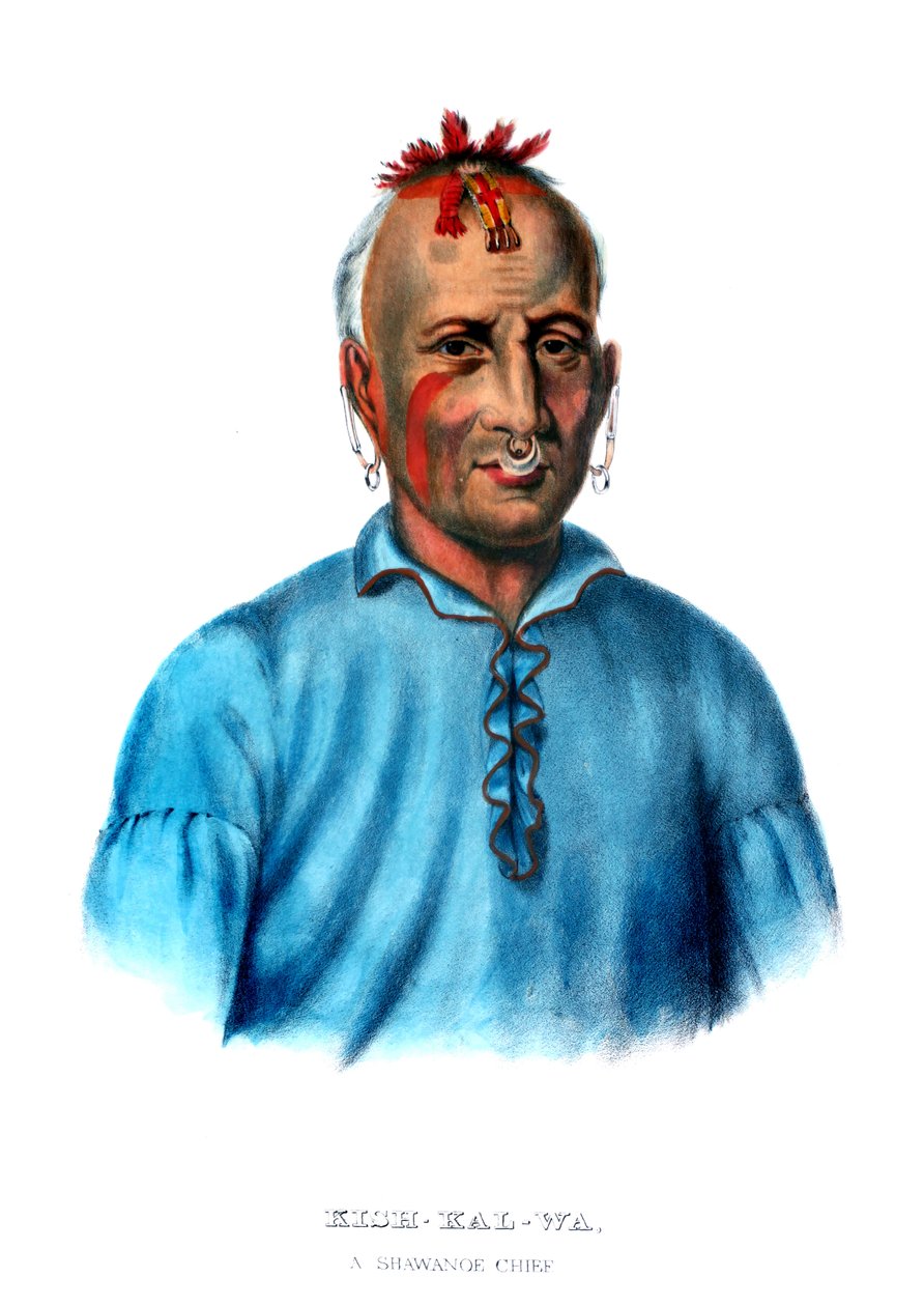 Kishkalwa, wódz Shawnee autorstwa Charles Bird King