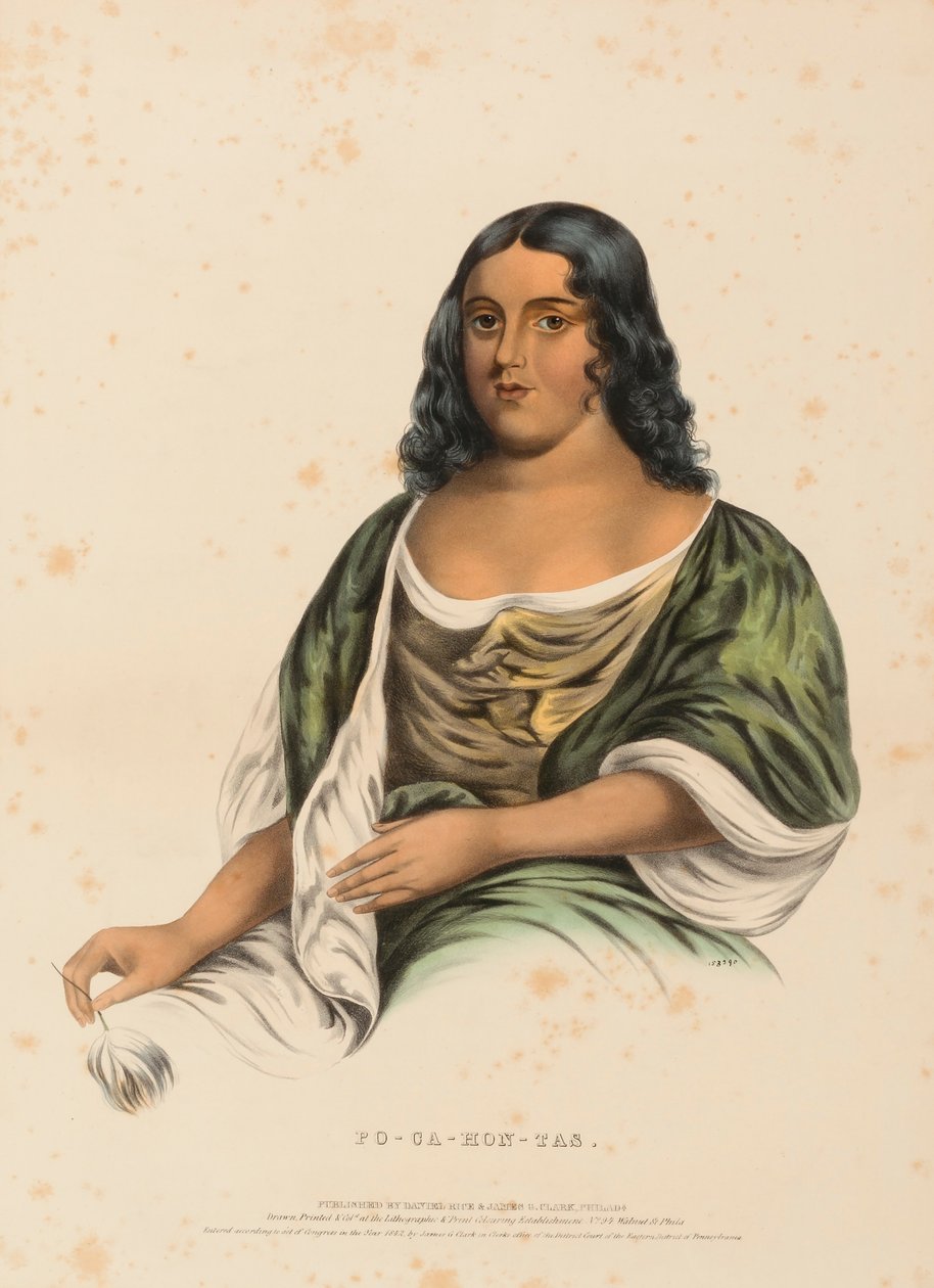 PO-CA-HON-TAS. autorstwa Charles Bird King