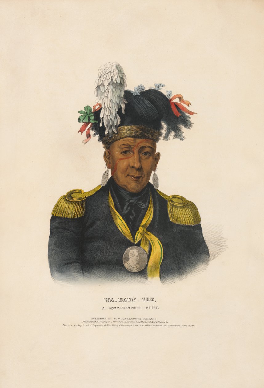 Wa-baun-see – wódz plemienia Pottawatomie autorstwa Charles Bird King