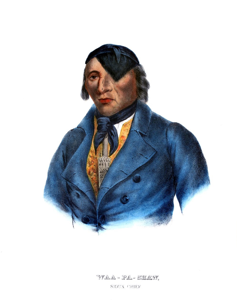 Waapashaw, wódz Siuksów autorstwa Charles Bird King