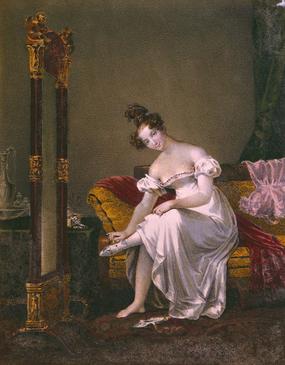 Negliż, ok. 1830 r autorstwa Charles Boulanger de after Boisfremont