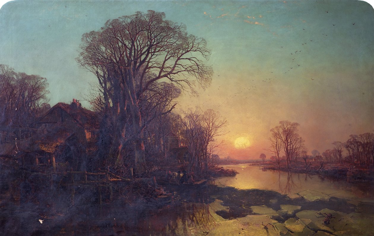 Zimowy zachód słońca autorstwa Charles Branwhite