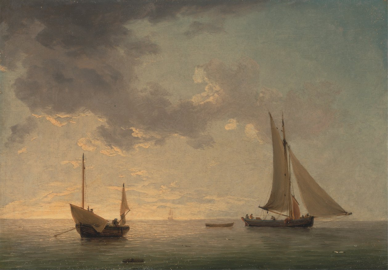 Lugger i Smack w lekkim wietrze autorstwa Charles Brooking