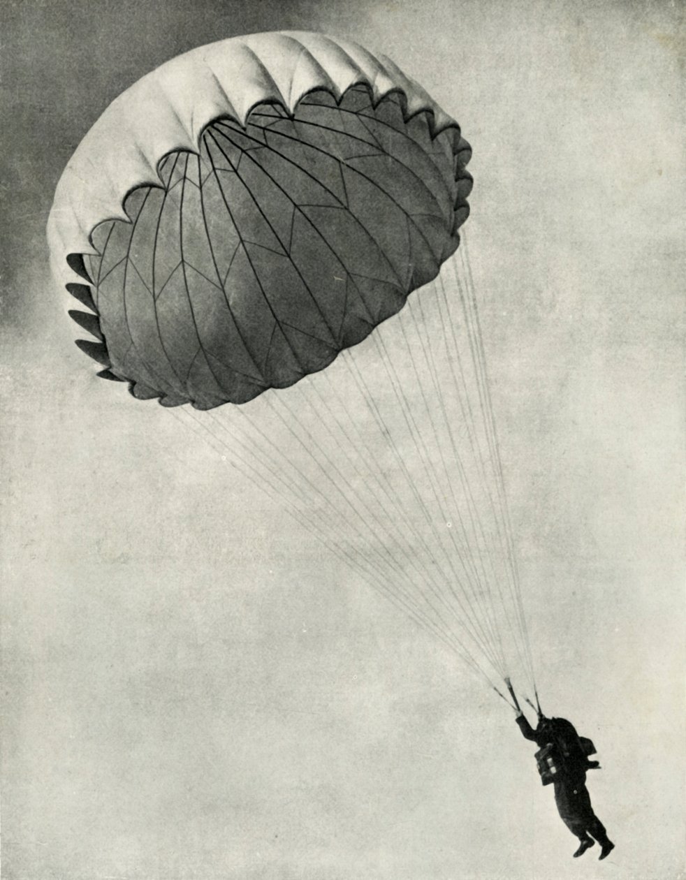 Lotnik ze spadochronem podczas II wojny światowej, 1941 r. autorstwa Charles Brown