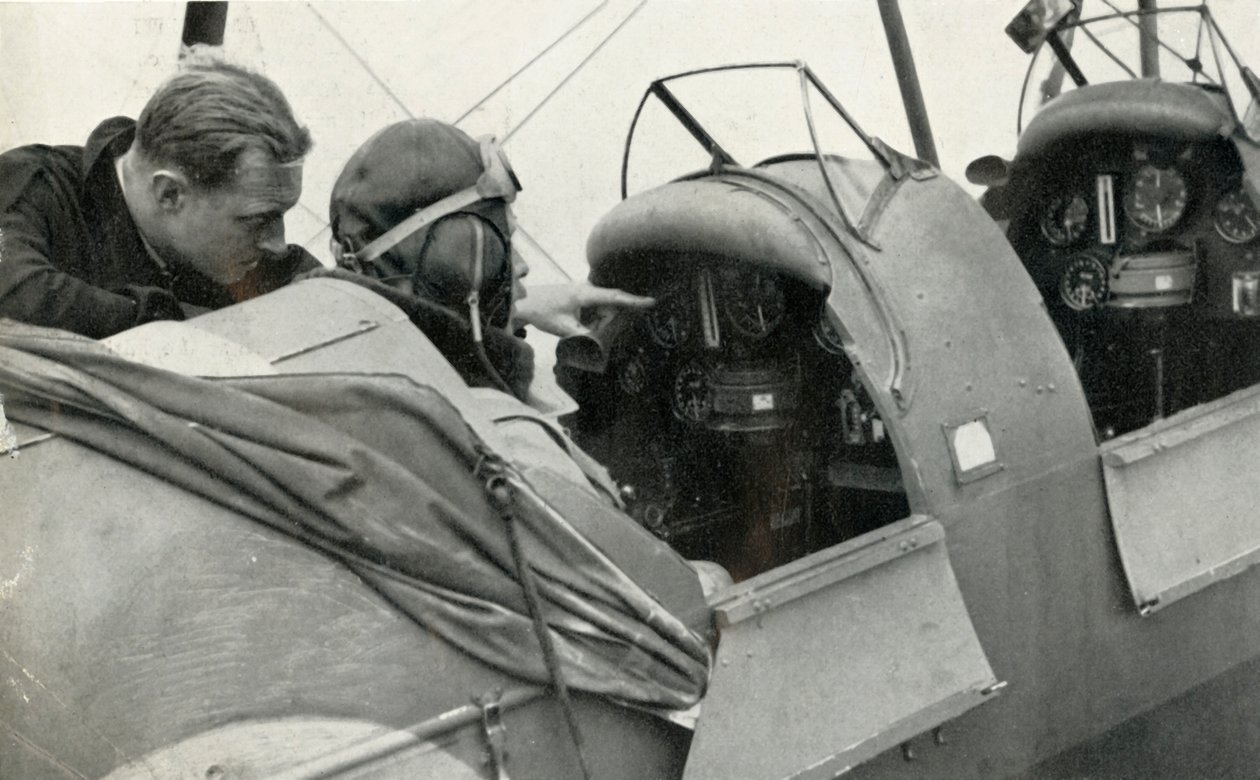 Pilot RAF uczący się latać podczas II wojny światowej, 1941 r. autorstwa Charles Brown