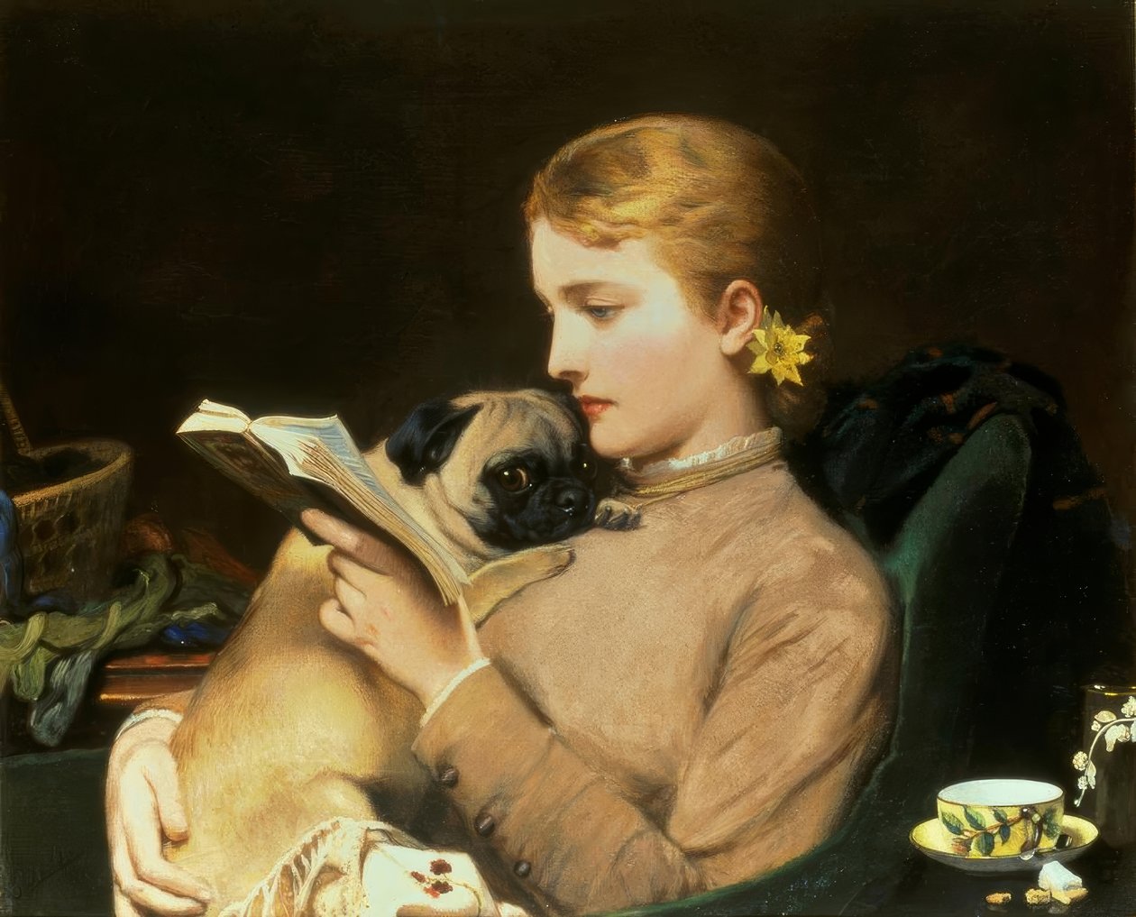 Blondynka i Brunetka autorstwa Charles Burton Barber
