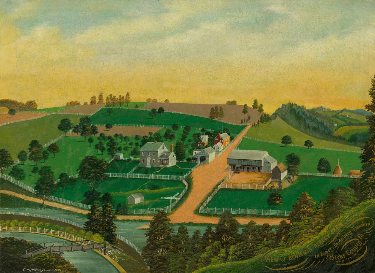 Widok na farmę Benjamina Rebera, 1872. autorstwa Charles C. Hofmann