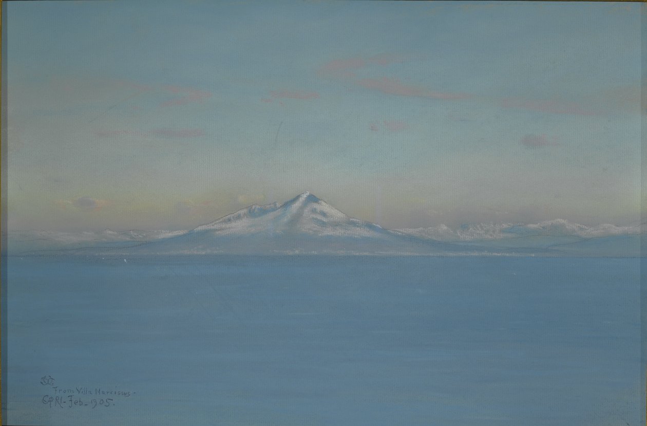 Północny wiatr z Villa Narcissus, Capri, luty 1905 (pastel i kredka lub kredka na papierze) autorstwa Charles Caryl Coleman