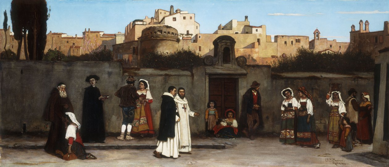 Rzymska scena uliczna, 1872 autorstwa Charles Caryl Coleman