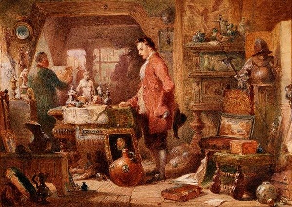 Antykwariat (akwarela na papierze) autorstwa Charles Cattermole