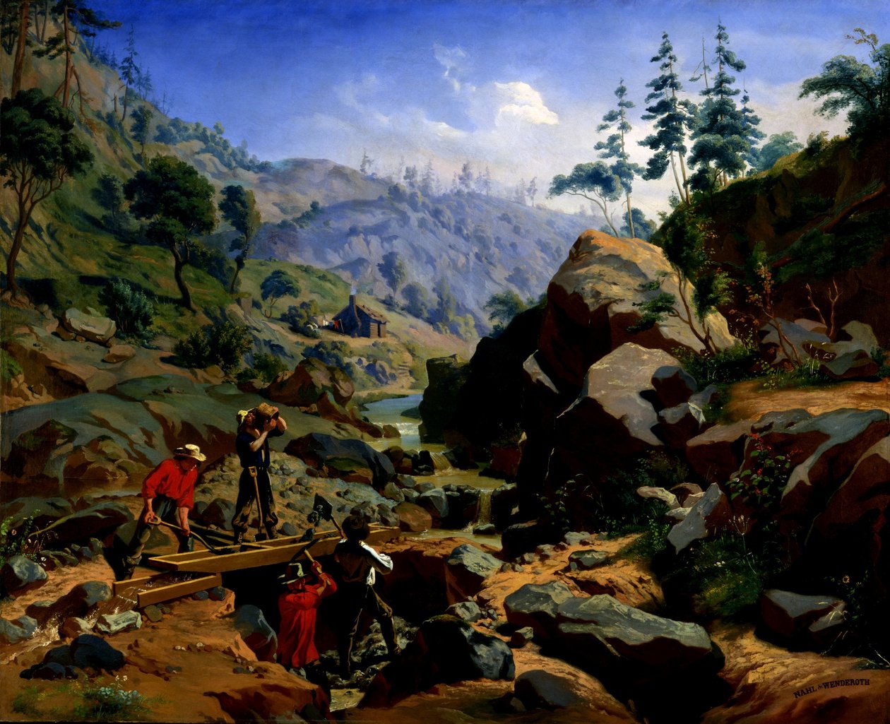 Górnicy w Sierras autorstwa Charles Christian Nahl