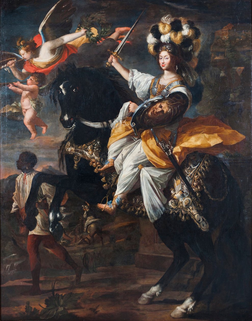 Christine Marie z Francji 1606-1663, księżna Sabaudii, jako Minerwa, ok. 1663. autorstwa Charles Claude Dauphin