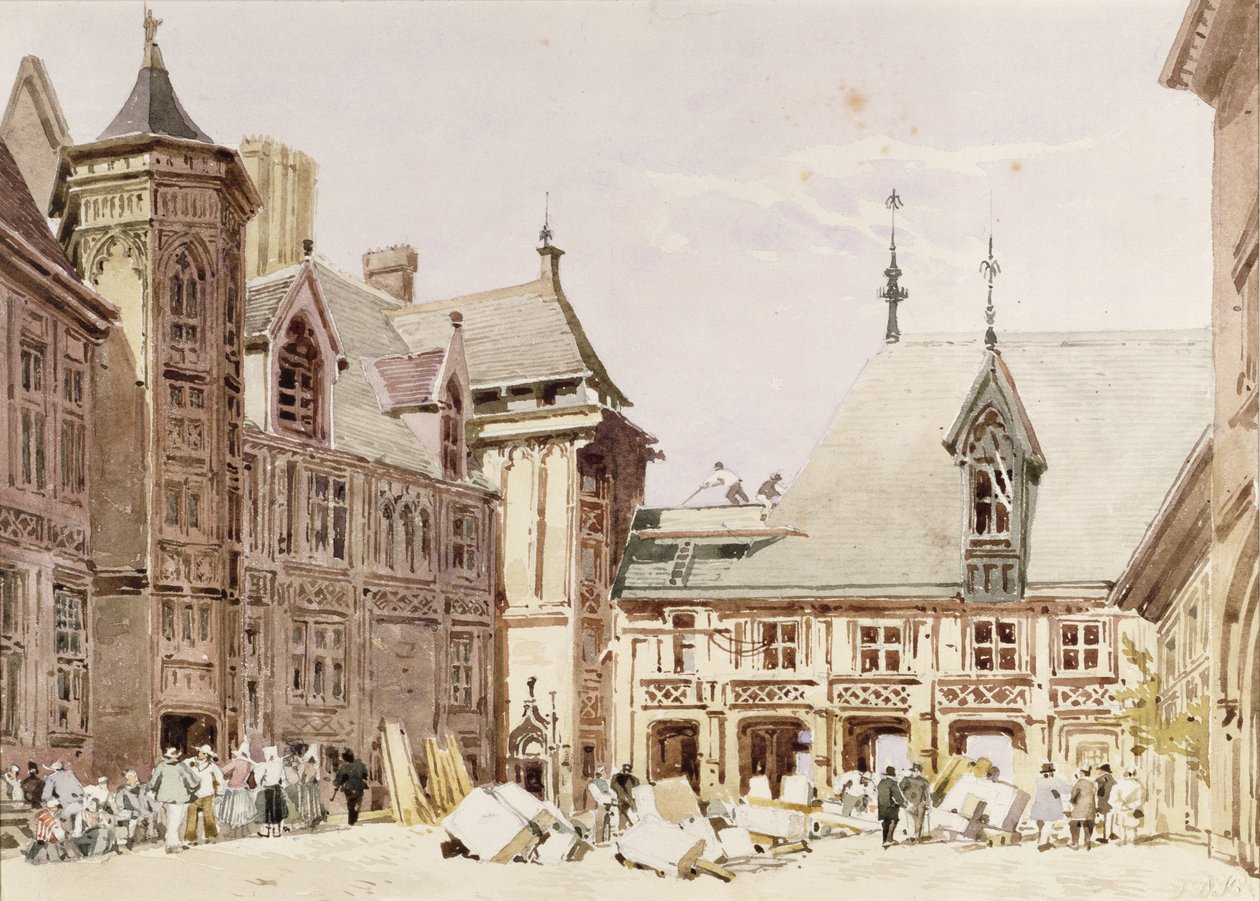 Dom Jacquesa Coeura w Bourges, Cher, Francja autorstwa Charles Claude Pyne